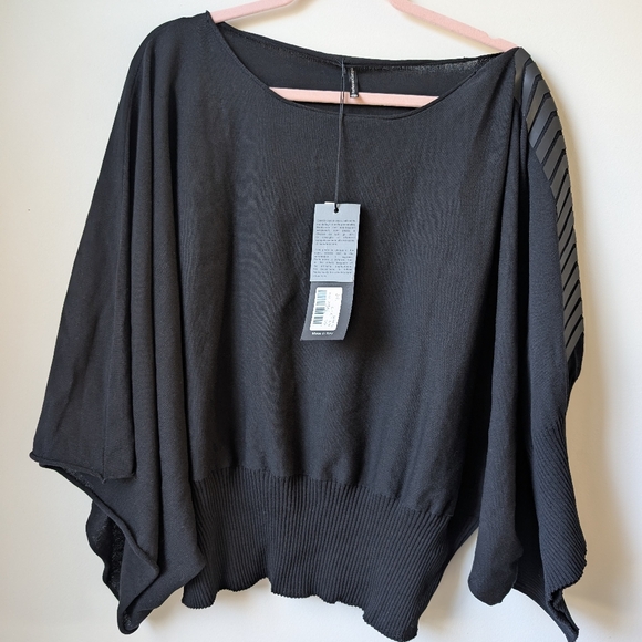 PierAntonio Gaspari Italian Poncho Style Pullover Sweater Taglia 50 US XL NEW - Picture 7 of 8